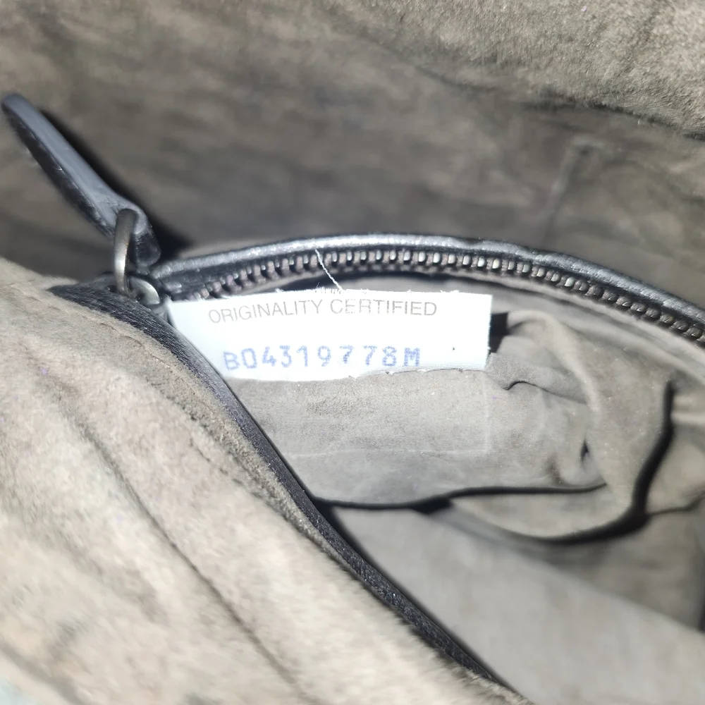 Bottega Veneta Nodini Gunmetal Silver Crossbody W/COA - Picture 5 of 16
